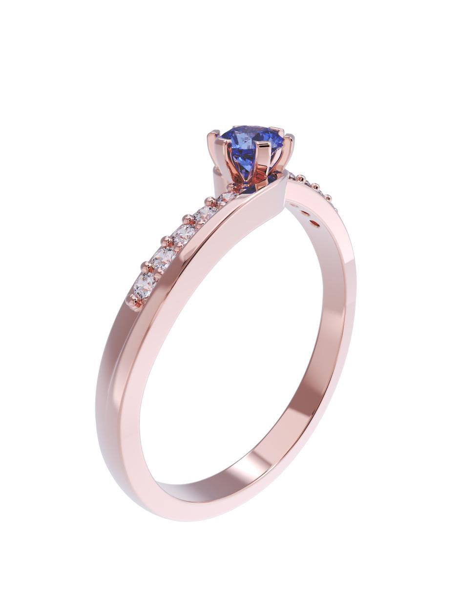 Anillo de compromiso 14 k 3