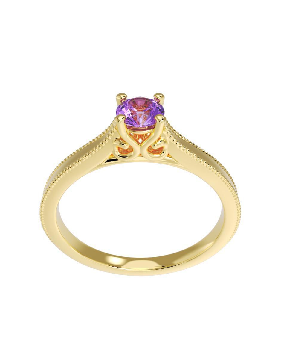 Anillo de compromiso 14 k 3