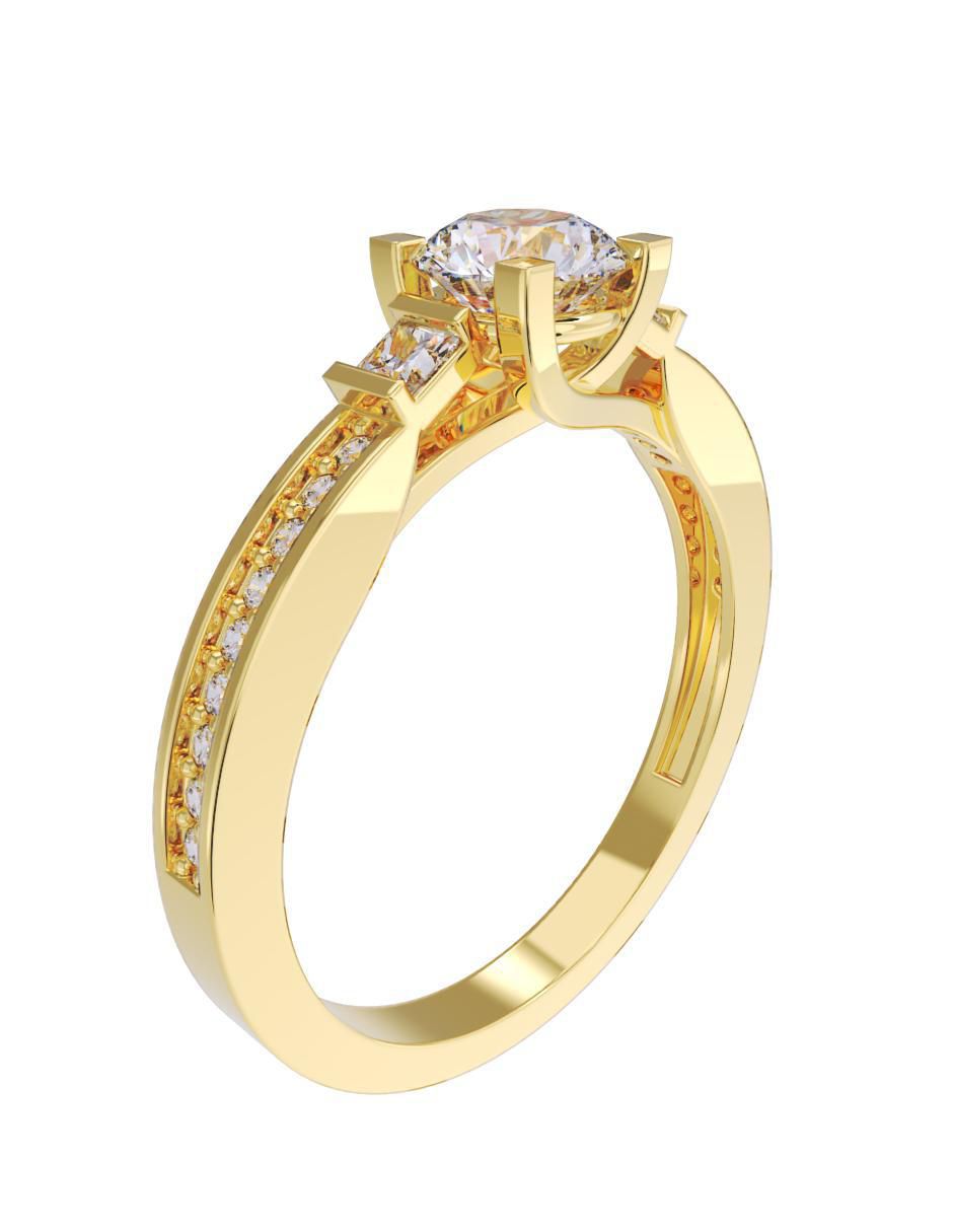 Anillo de compromiso 14 k 3