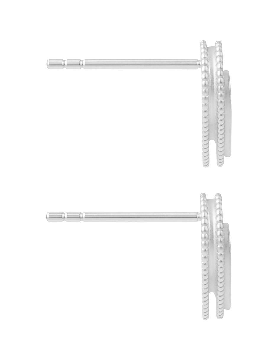 Broqueles de corazón de plata P 925 con acabado plateado 4