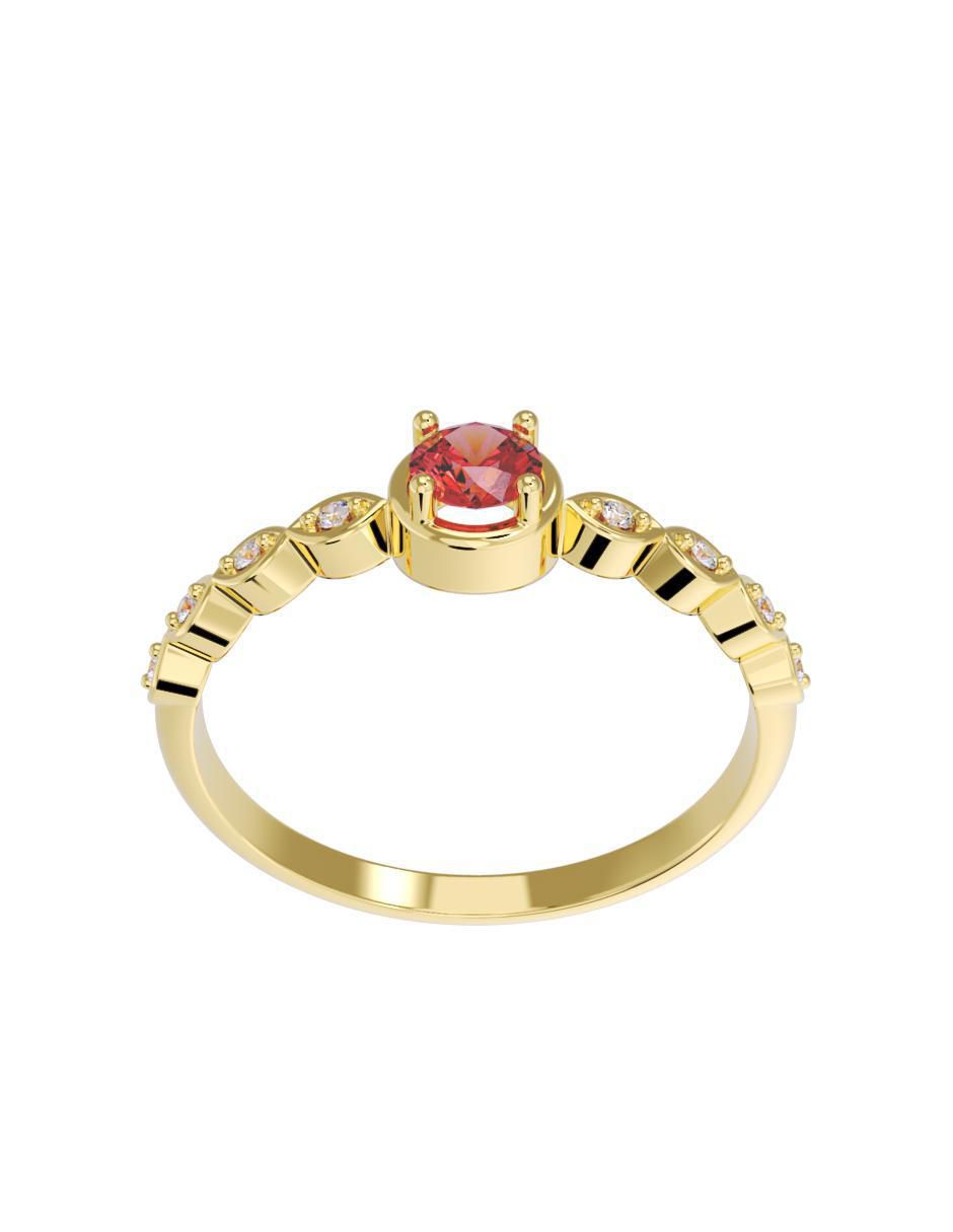 Anillo de compromiso 14 k 3