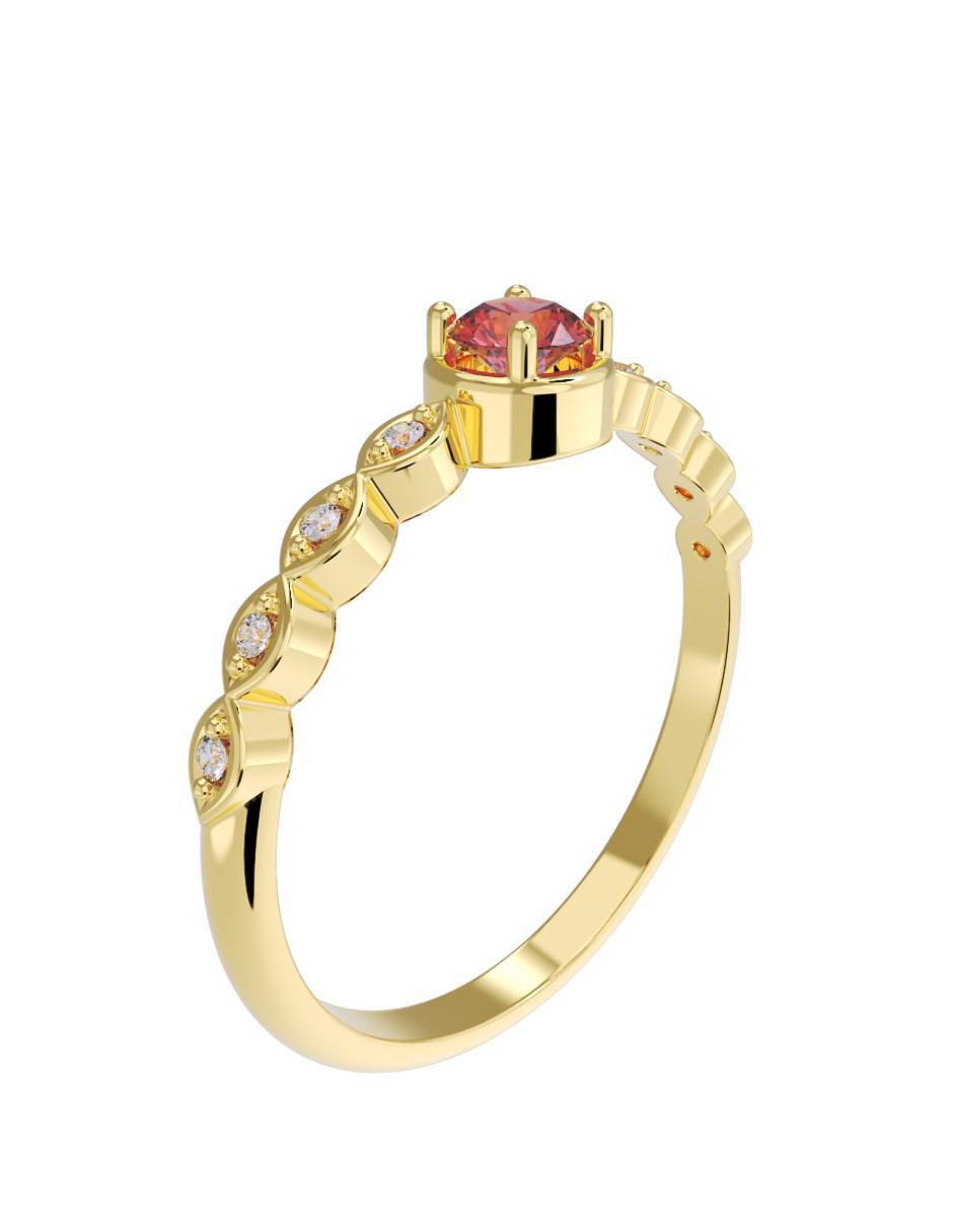 Anillo de compromiso 14 k 4