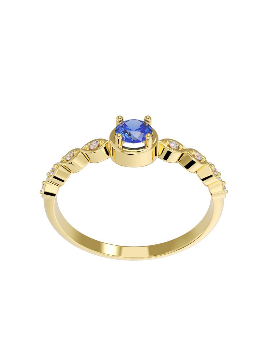 Anillo de compromiso 14 k 4