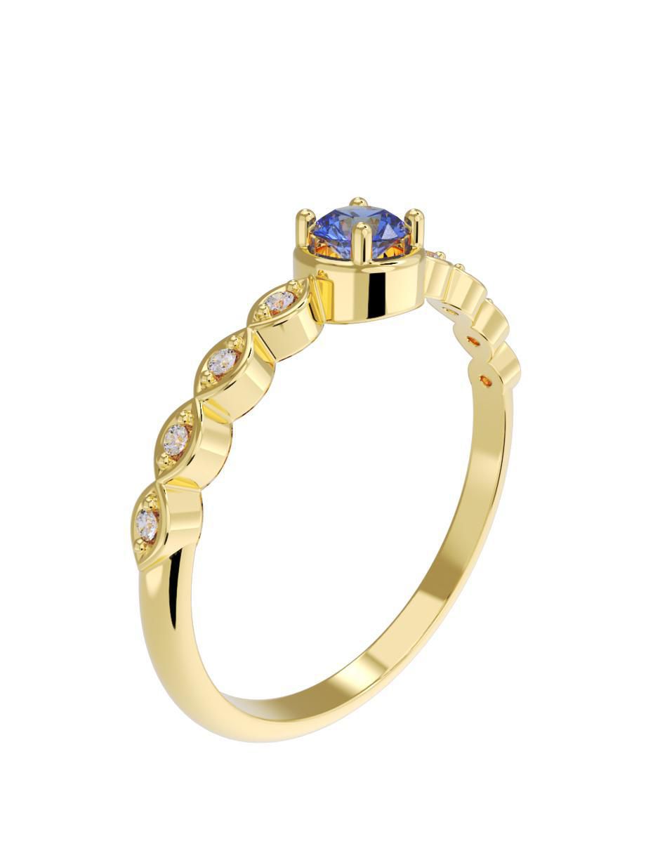 Anillo de compromiso 14 k 3