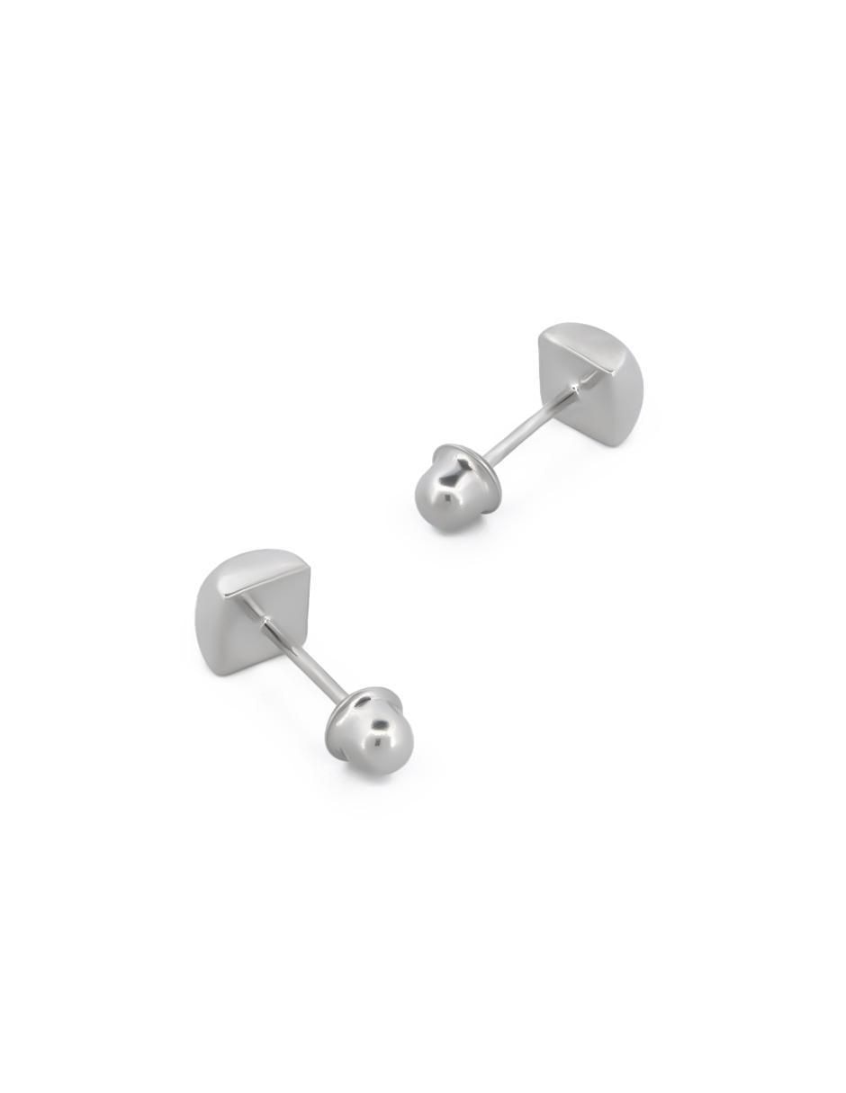 Broqueles de cubo de oro 14 K zirconia 3