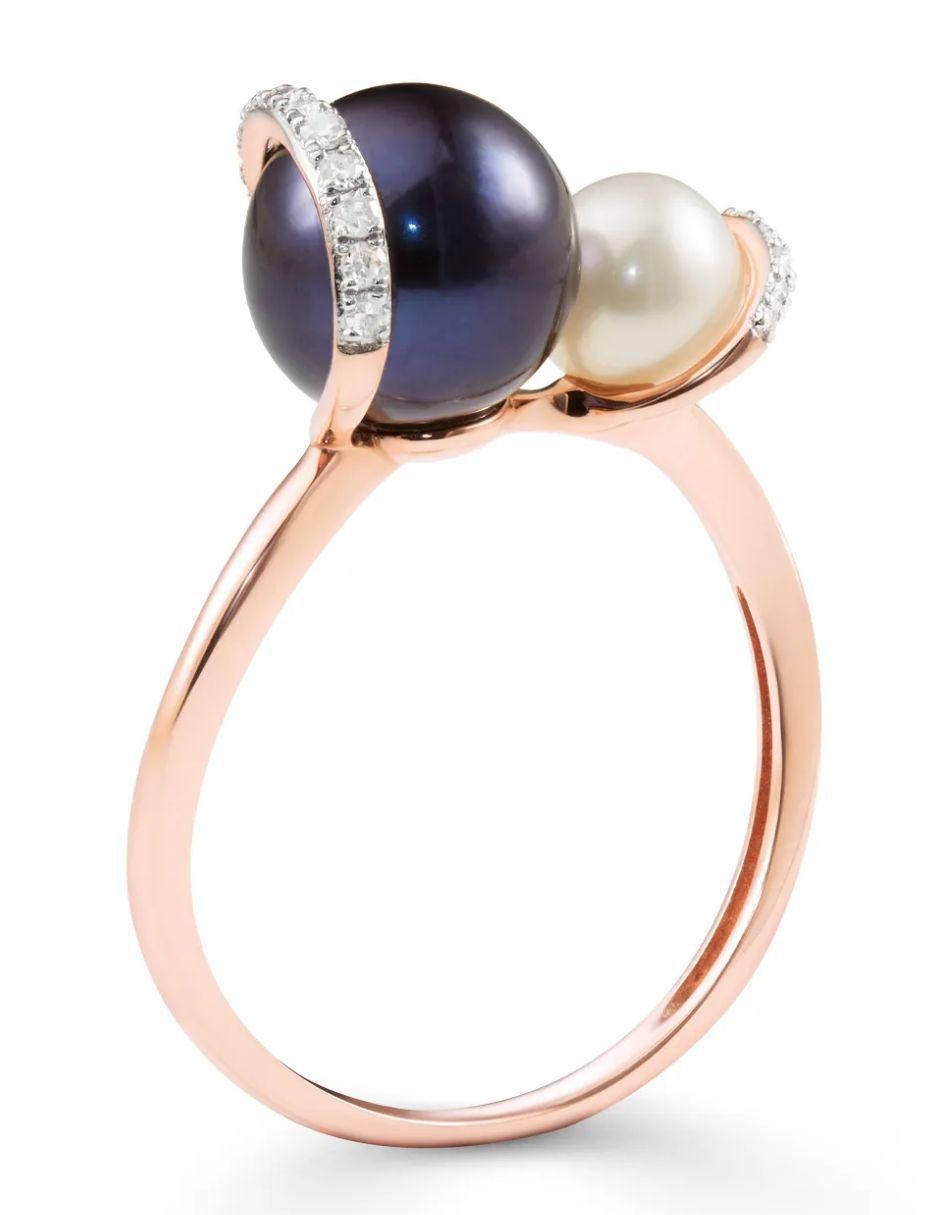 Anillo de oro rosa diamante brillante 3