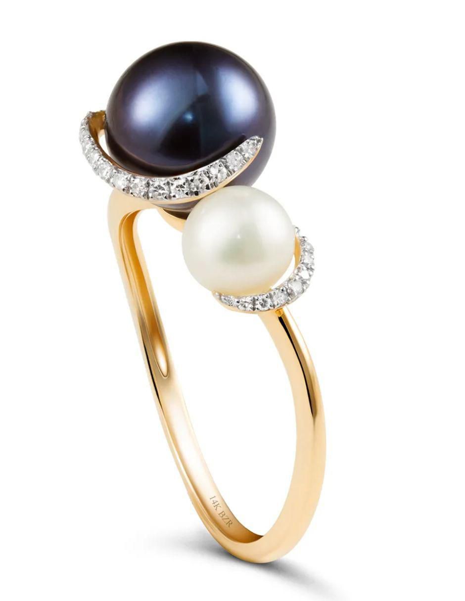 Anillo Joyerías Bizzarro 14 K de oro amarillo diamante brillante