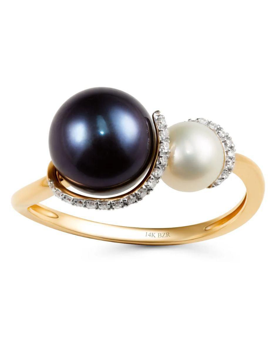 Anillo Joyerías Bizzarro 14 K de oro amarillo diamante brillante