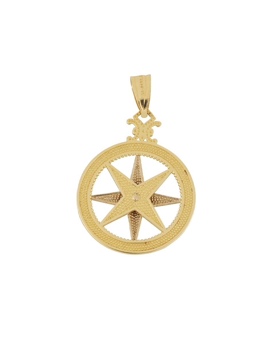 Dije redonda de oro 14 k 2