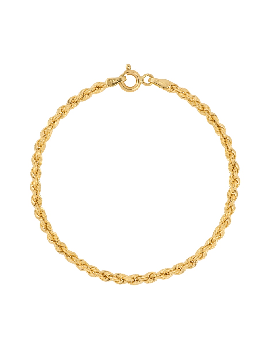 Pulsera de oro 14 K acabado brillante Pulsera de oro 14 K acabado brillante