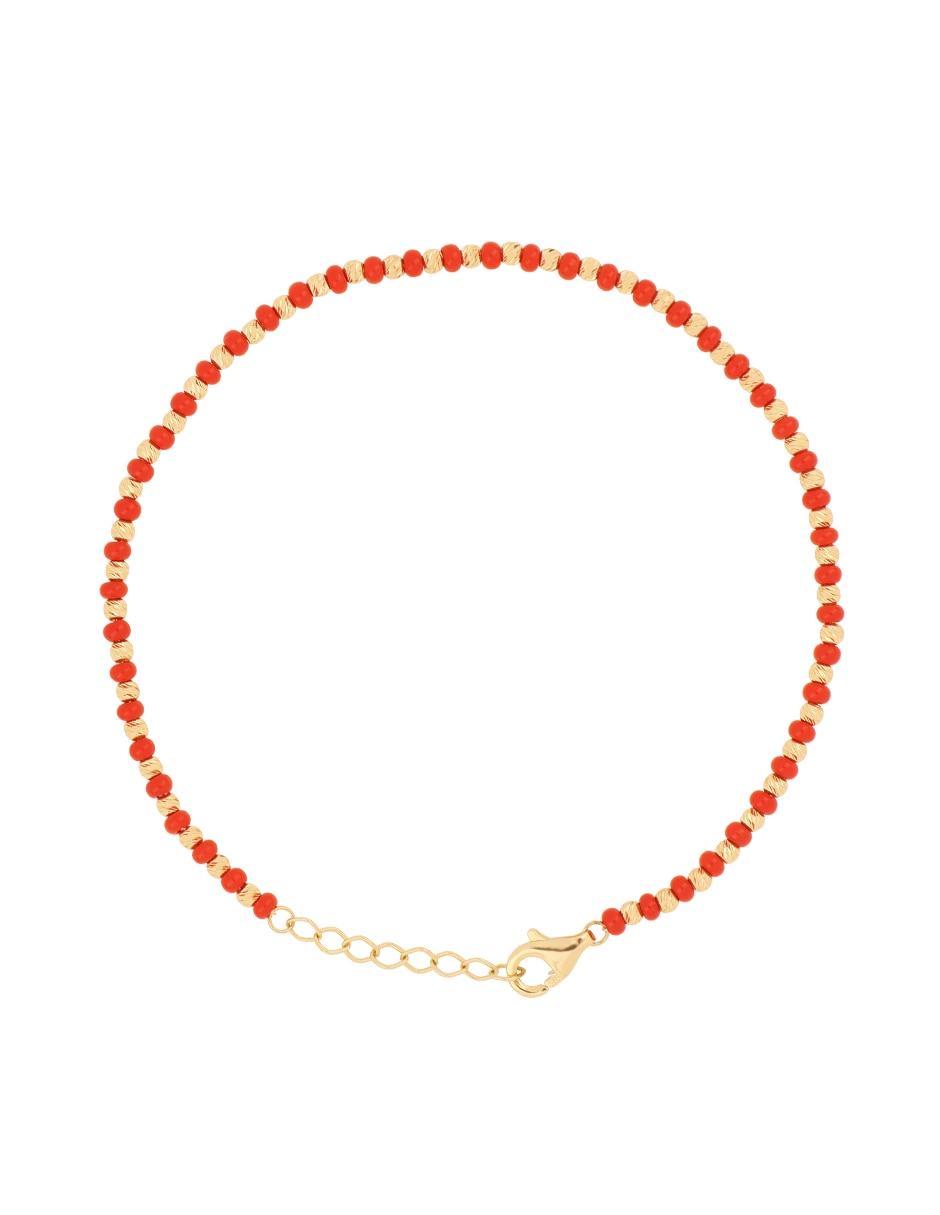 Pulsera Dinasti de oro amarillo 14 k con acabado brillante
