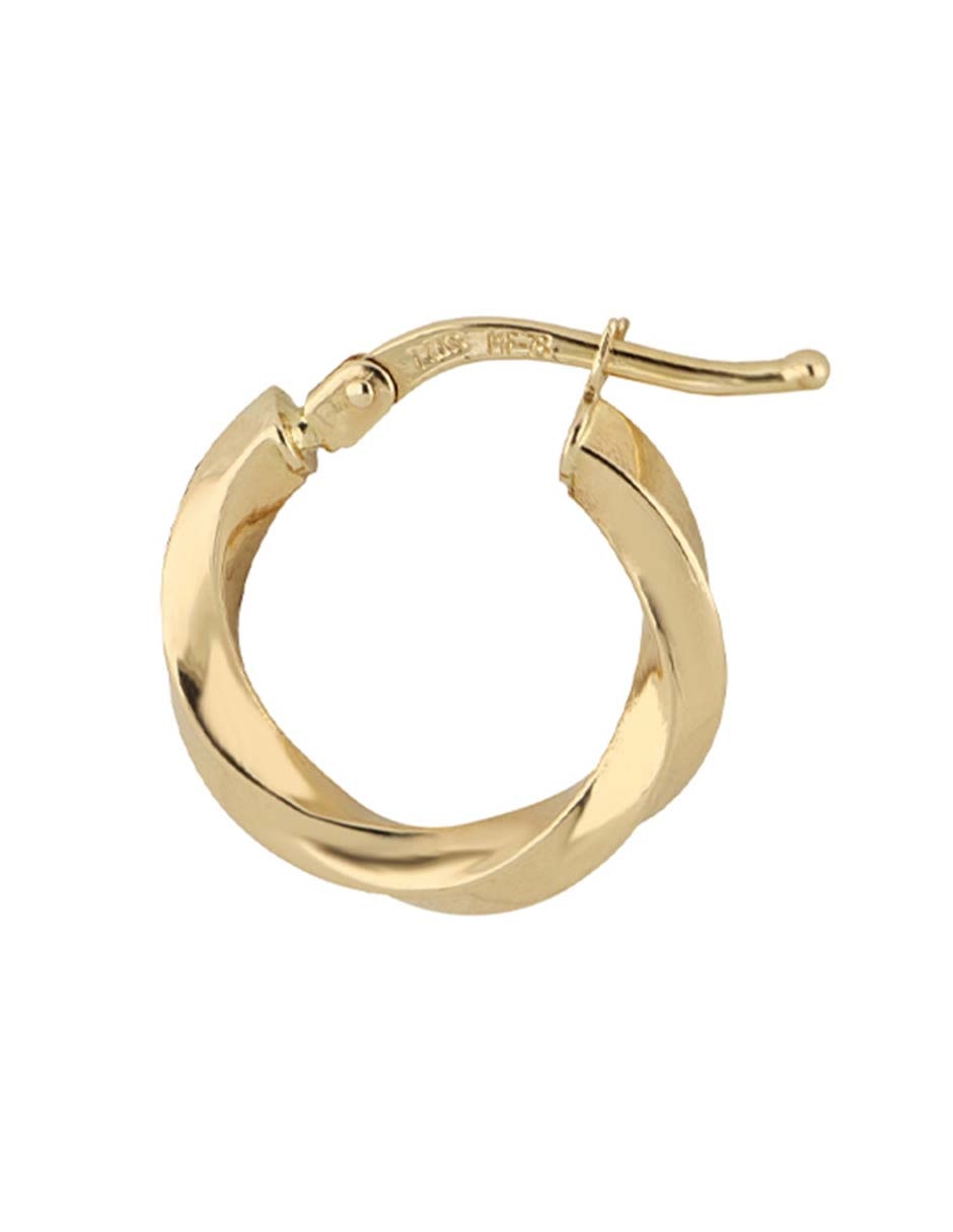 Arracadas de oro amarillo 14 K con acabado pulido Arracadas de oro amarillo 14 K con acabado pulido