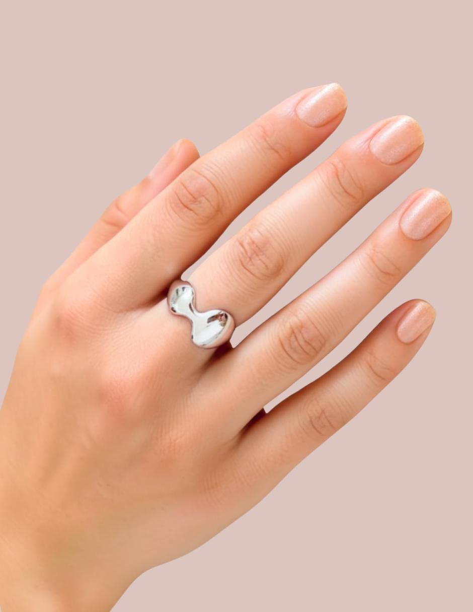 Anillo P 925 de plata brillante
