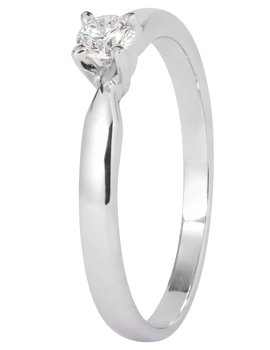 Solitario 14 k diamante 3
