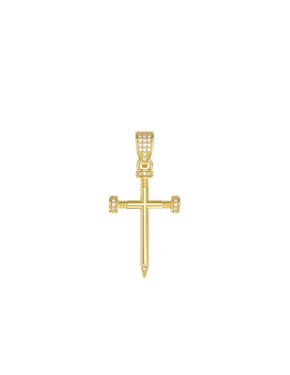 Dije de cruz de oro 14 K zirconia Dije de cruz de oro 14 K zirconia