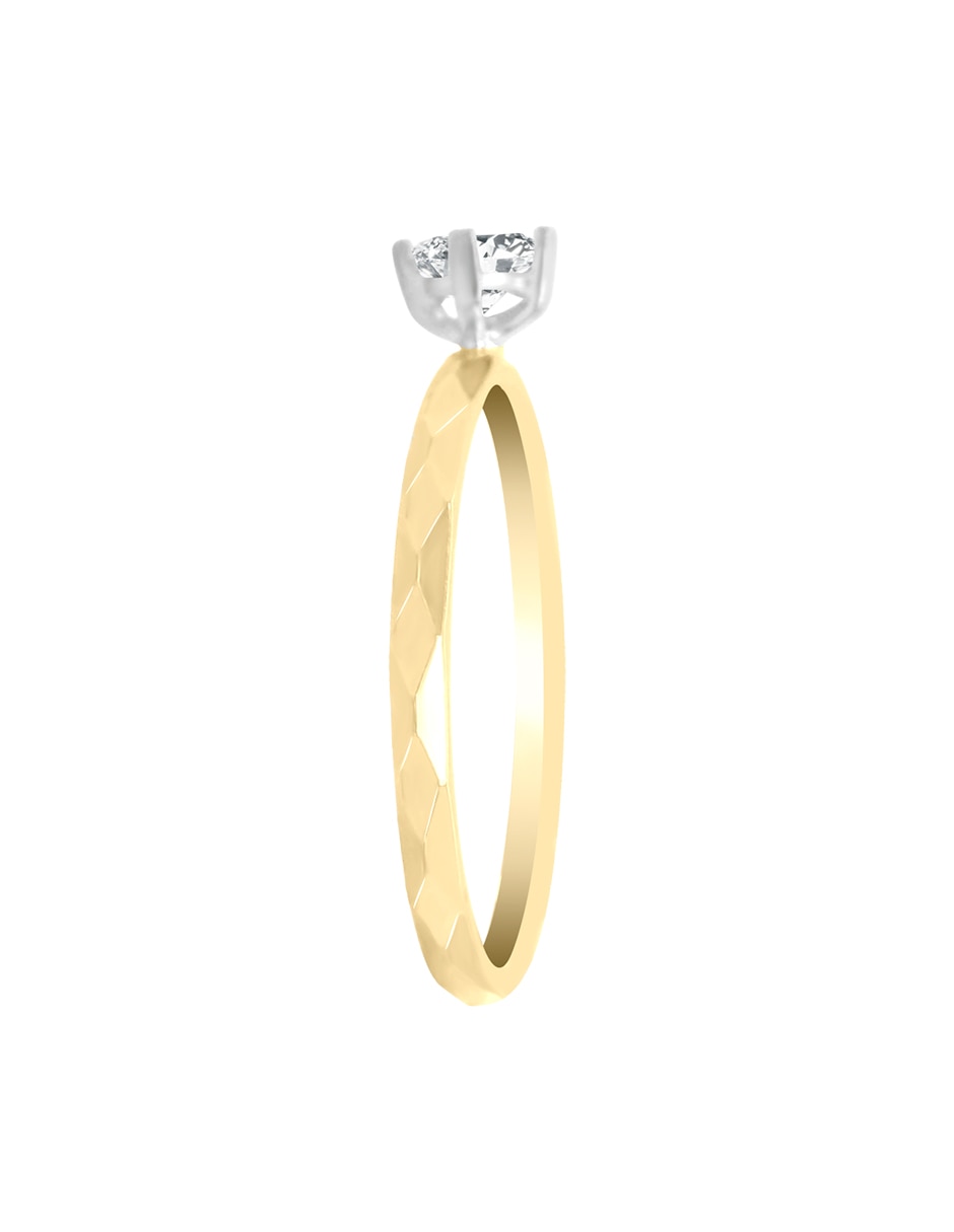 Solitario de oro 14 k Katrina diamante 5