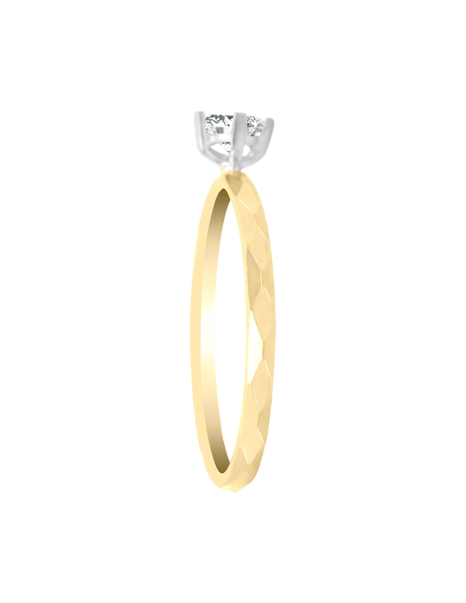 Solitario de oro 14 k Katrina diamante 3