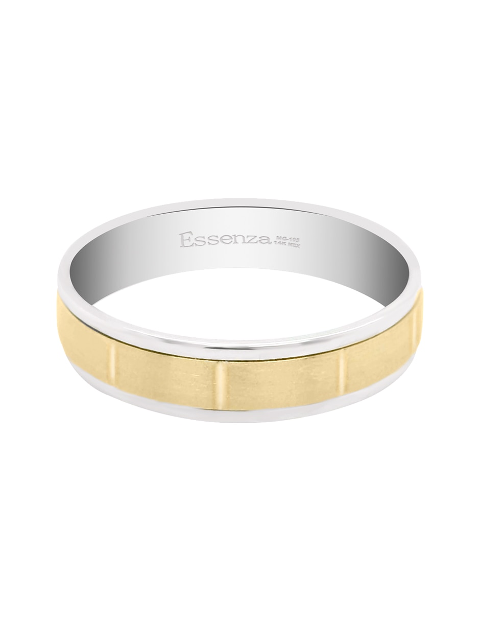 Argolla de oro blanco 14 k Luzia