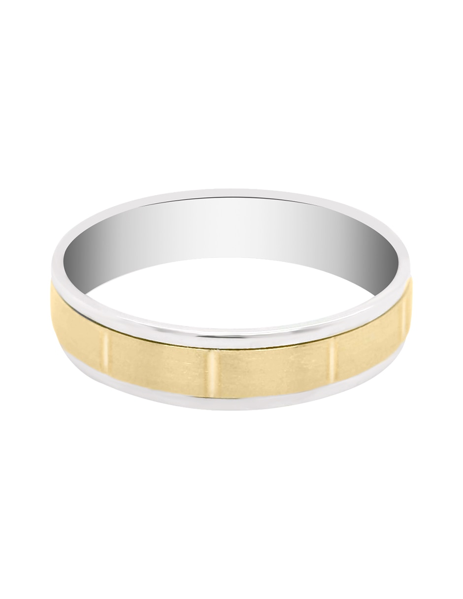 Argolla de oro blanco 14 k Luzia 4