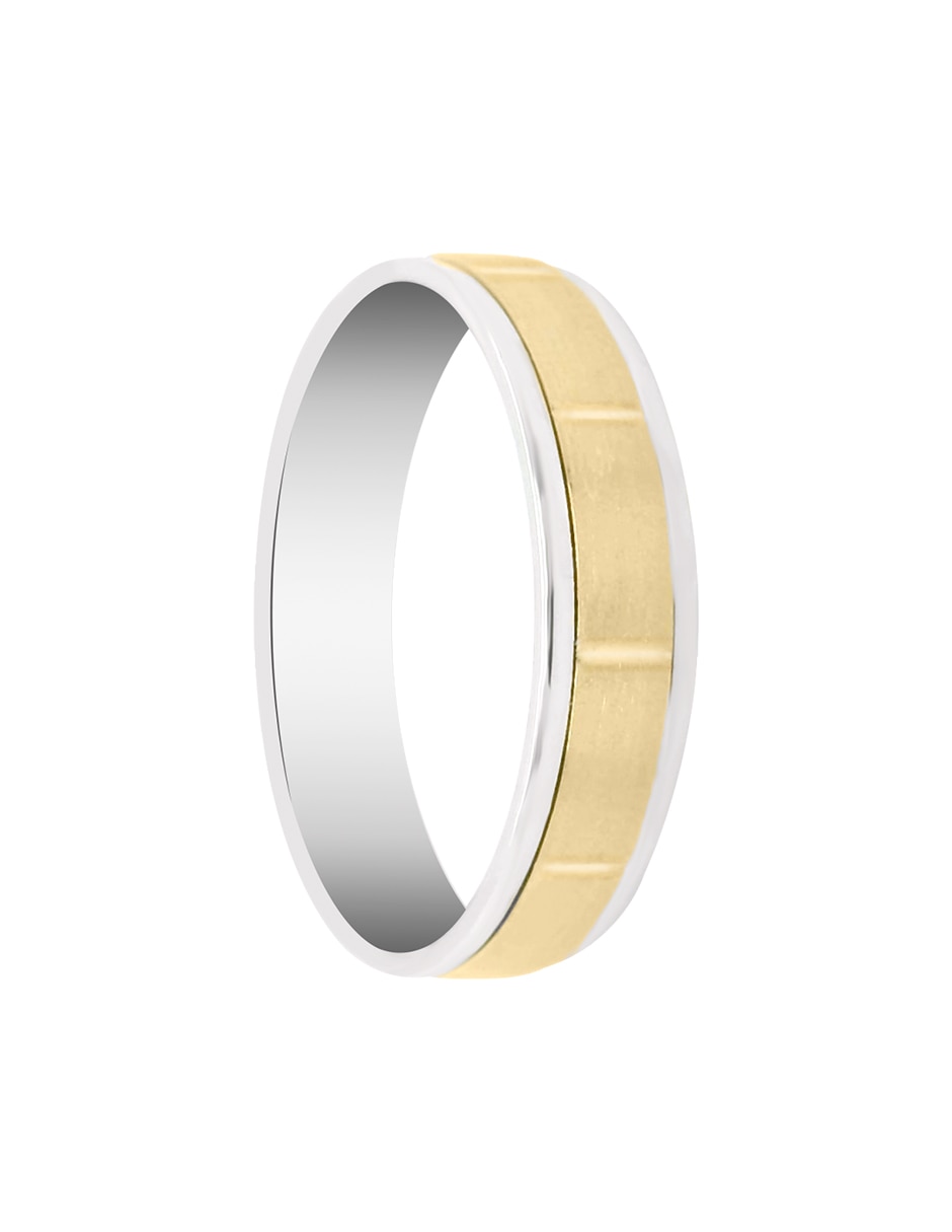 Argolla de oro blanco 14 k Luzia 3
