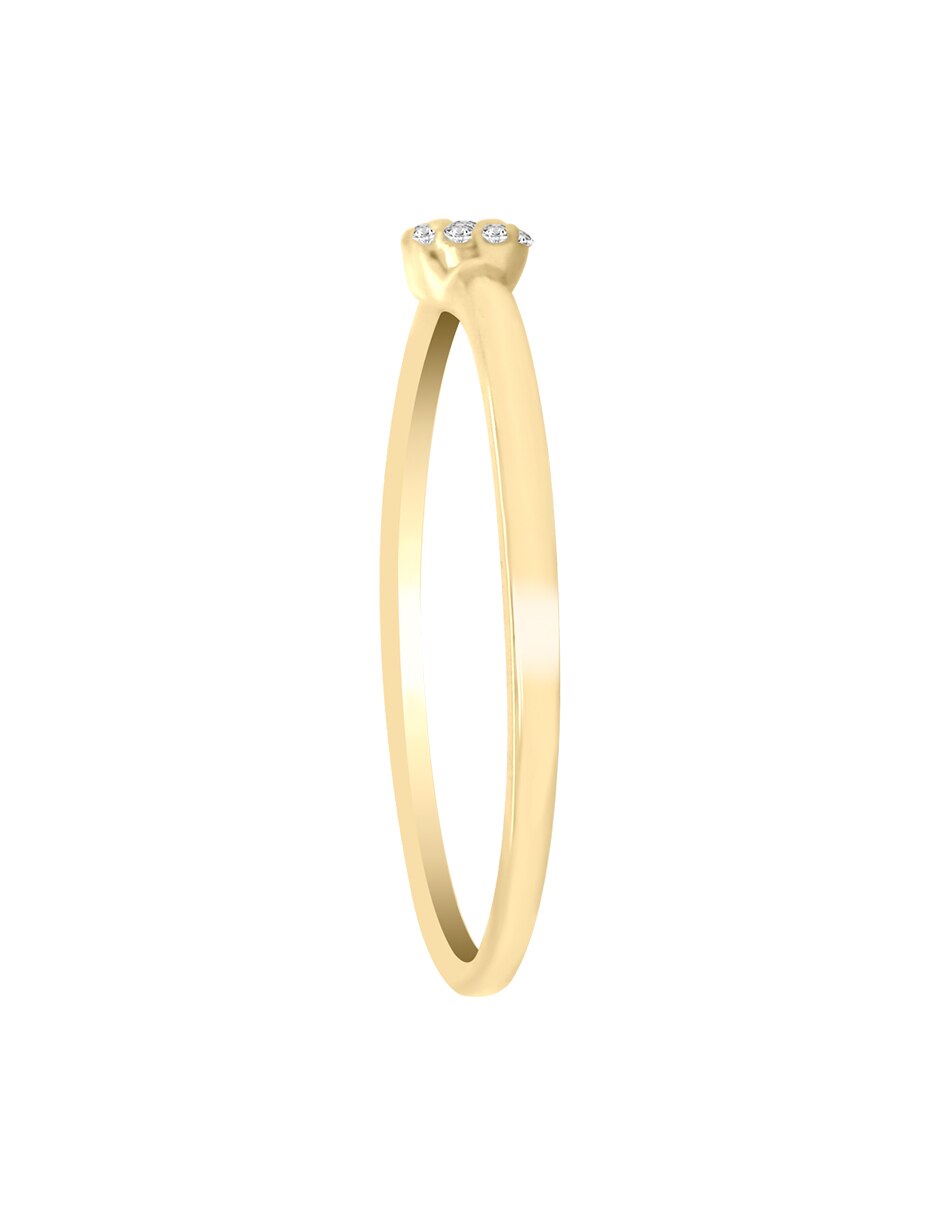 Solitario de oro 14 k Dione diamante 3