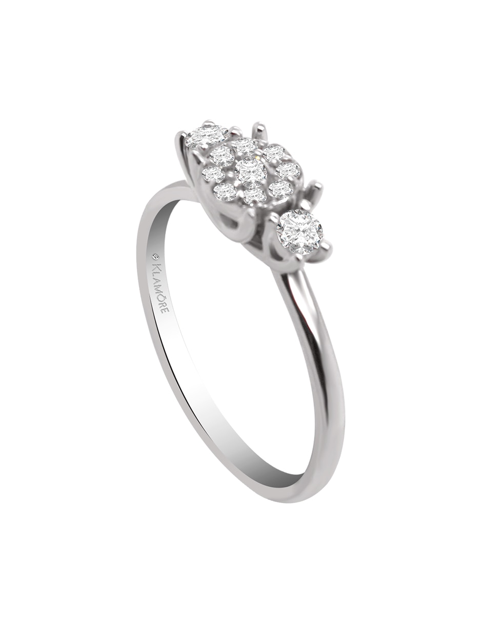 Solitario de oro blanco 14 k Olena diamante Solitario de oro blanco 14 k Olena diamante