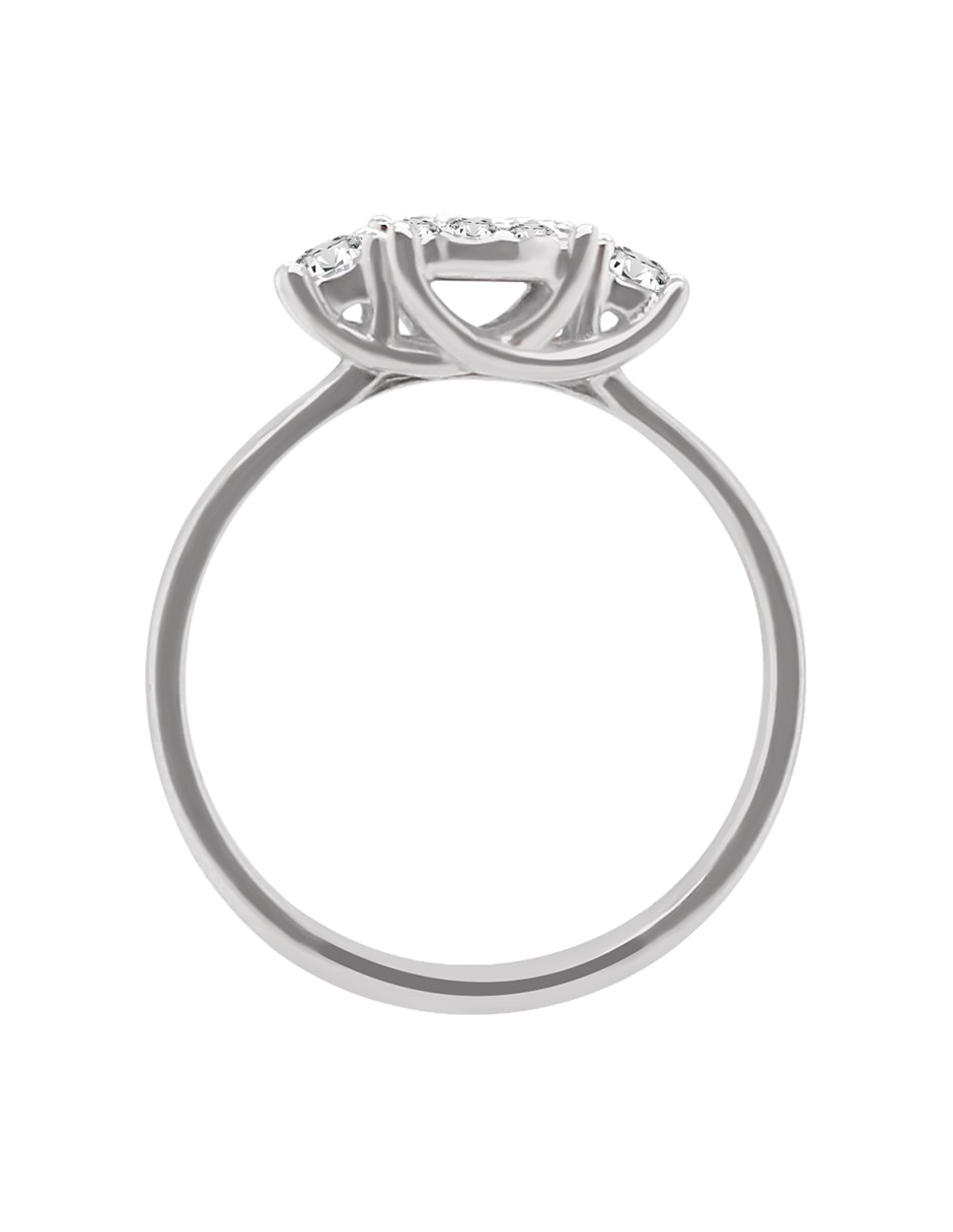 Solitario de oro blanco 14 k Olena diamante