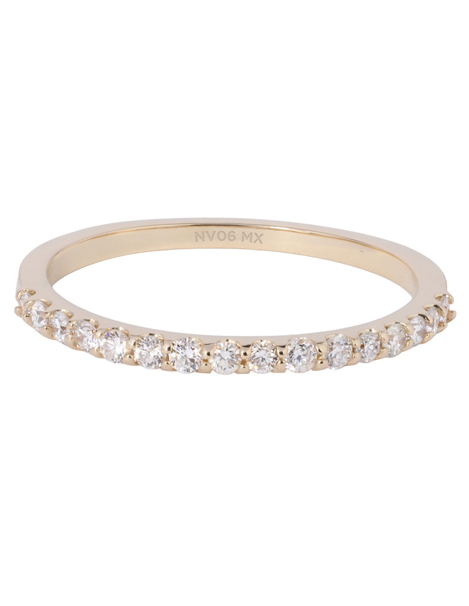 Anillo 14 k de oro diamante brillante