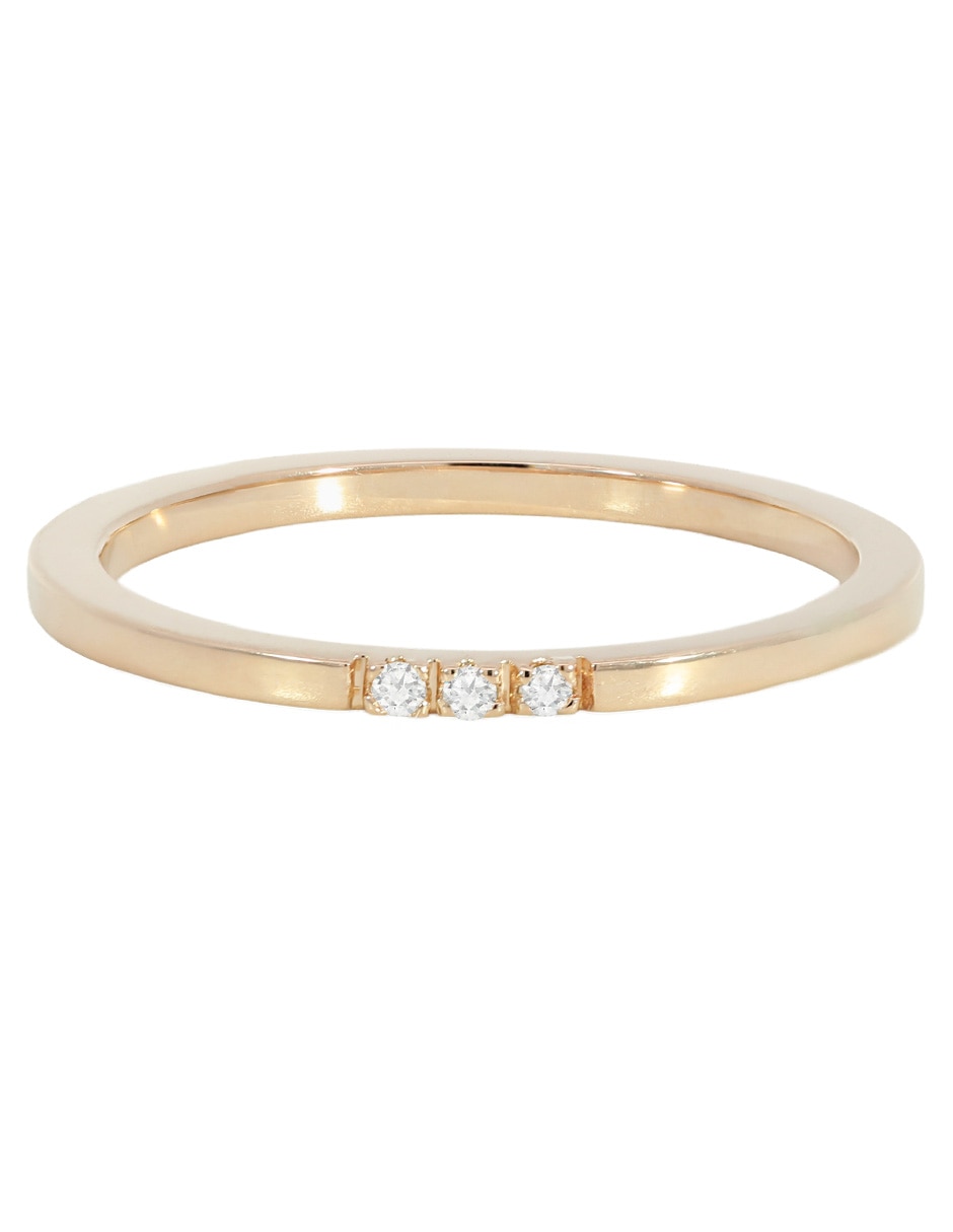 Anillo 14 k de oro diamante brillante Anillo 14 k de oro diamante brillante