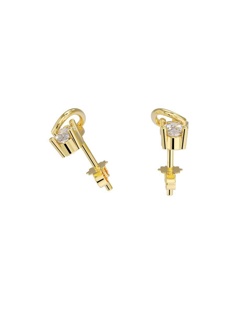 Aretes de infinito de oro 14 K con acabado pulido zirconia 2