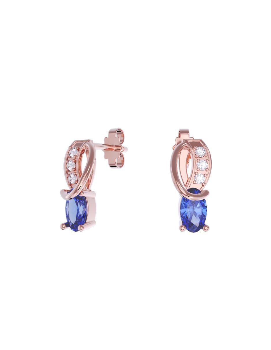 Aretes de infinito de oro 14 K con acabado pulido zirconia 1