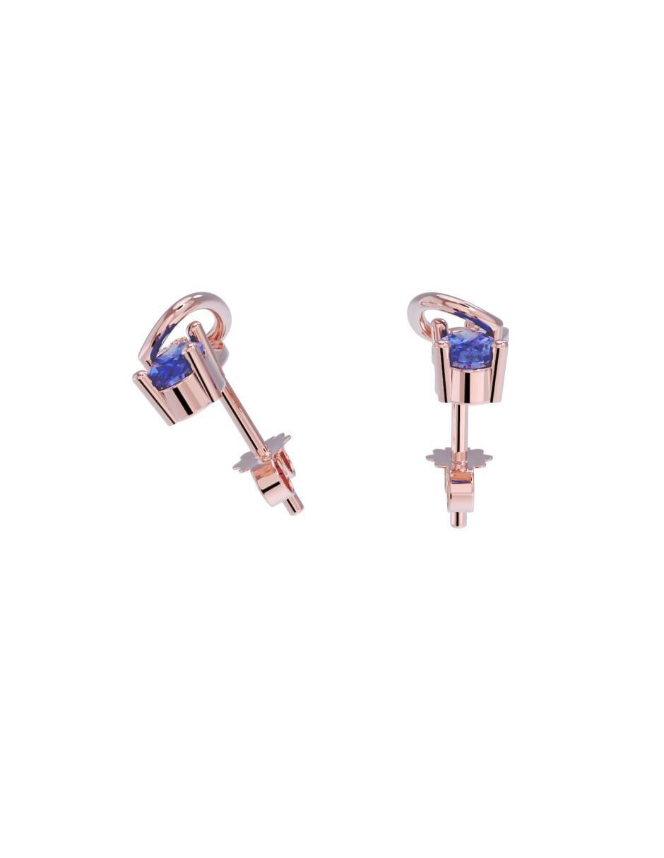 Aretes de infinito de oro 14 K con acabado pulido zirconia 2