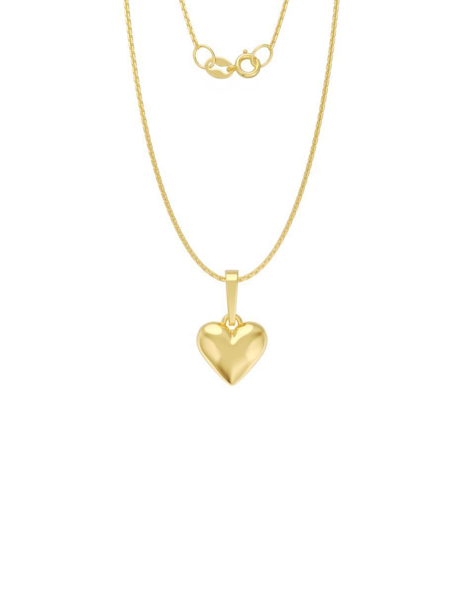 Collar con dije de corazón de oro 10 K Collar con dije de corazón de oro 10 K