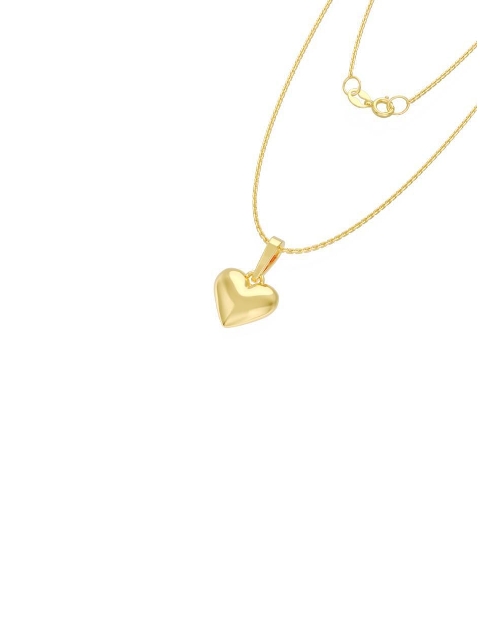 Collar con dije corazón de oro 10 K 3