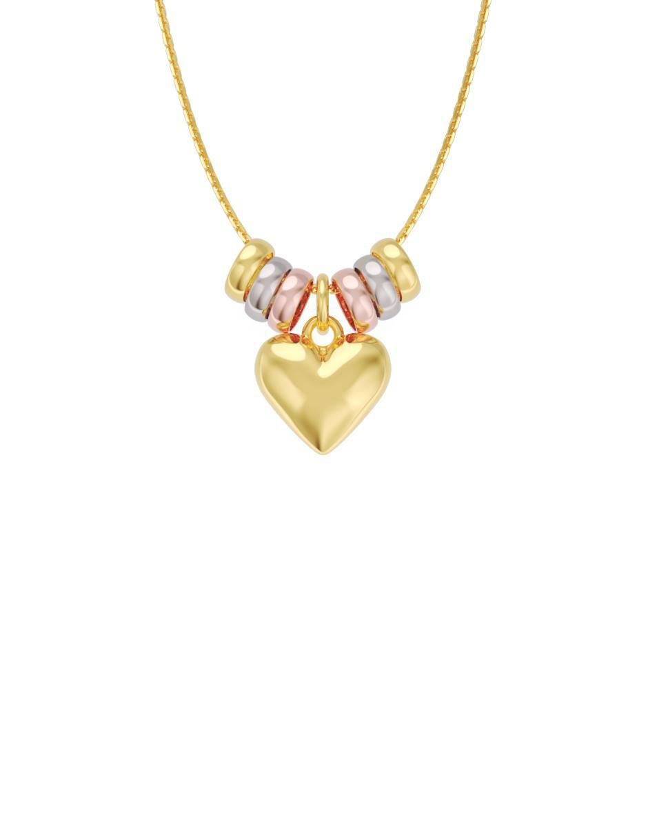 Collar con dije corazón de oro 10 K 2
