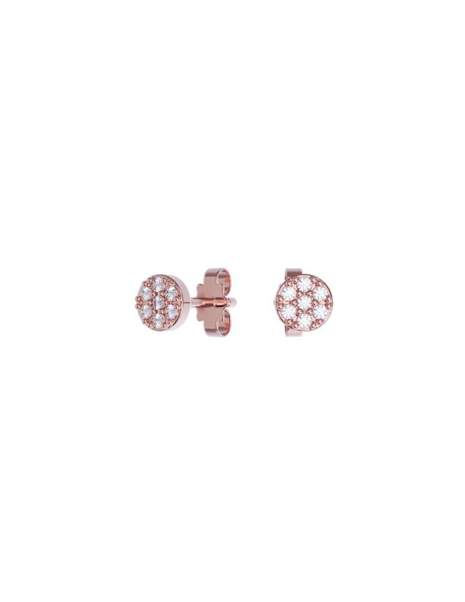 Set de aretes triangulares de oro 10 K con acabado pulido zirconia 1