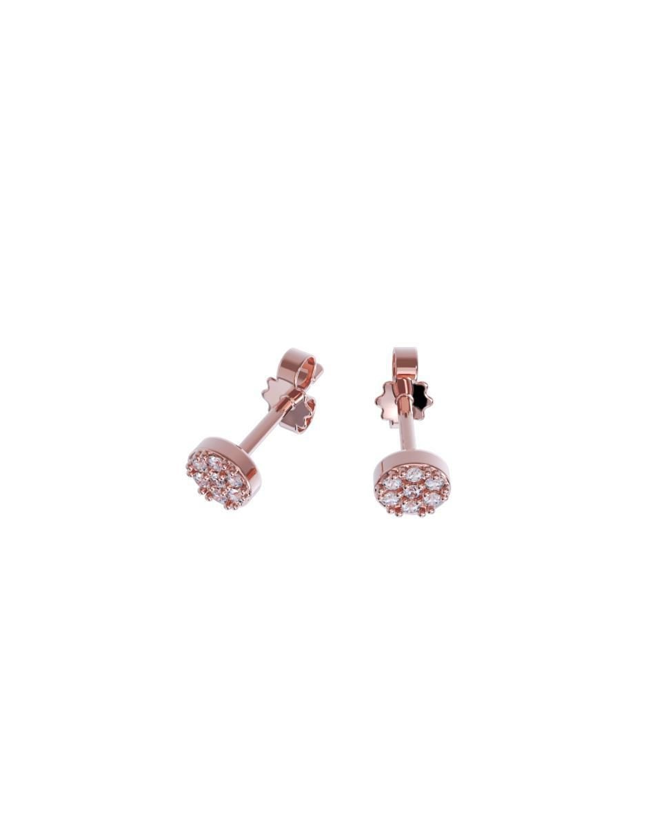 Set de aretes triangulares de oro 10 K con acabado pulido zirconia 3