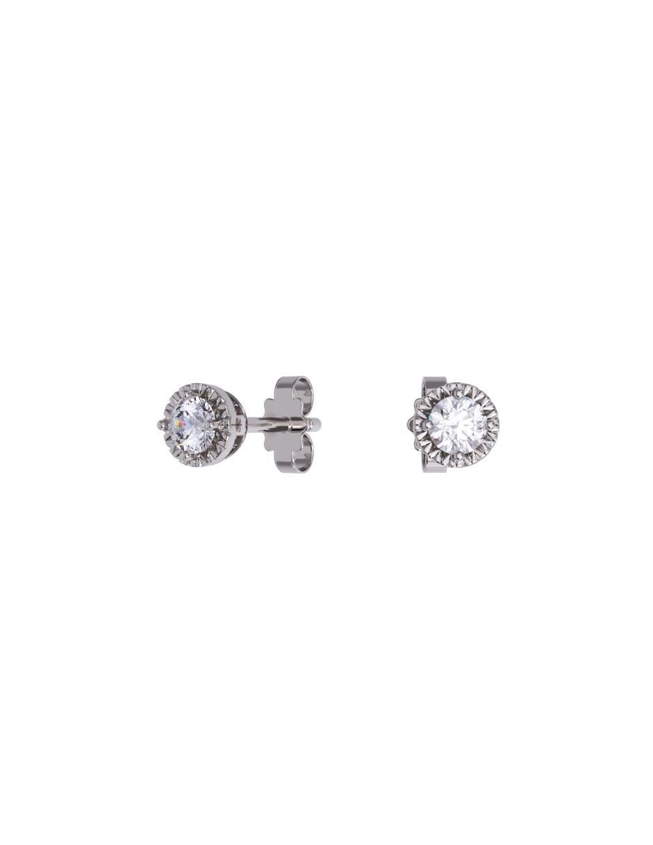Set de aretes de oro 10 k con acabado pulido zirconia Set de aretes de oro 10 k con acabado pulido zirconia