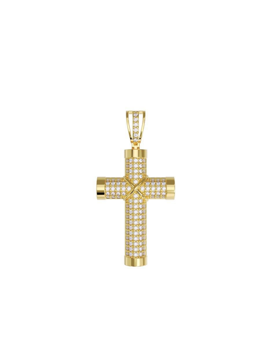 Dije de cruz de oro 10 K zirconia Dije de cruz de oro 10 K zirconia