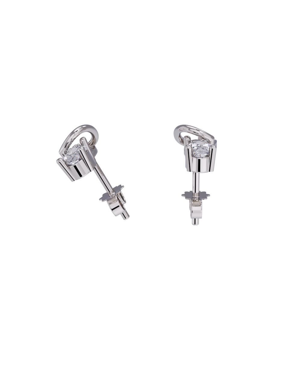 Set de aretes de infinito de oro 10 K con acabado pulido zirconia 2