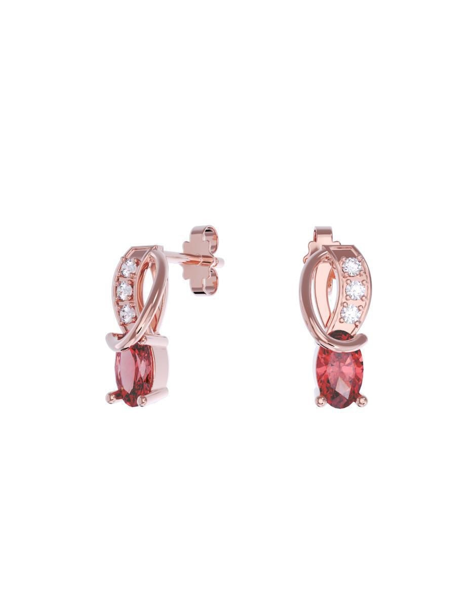 Set de aretes de infinito de oro 10 K con acabado pulido zirconia 1