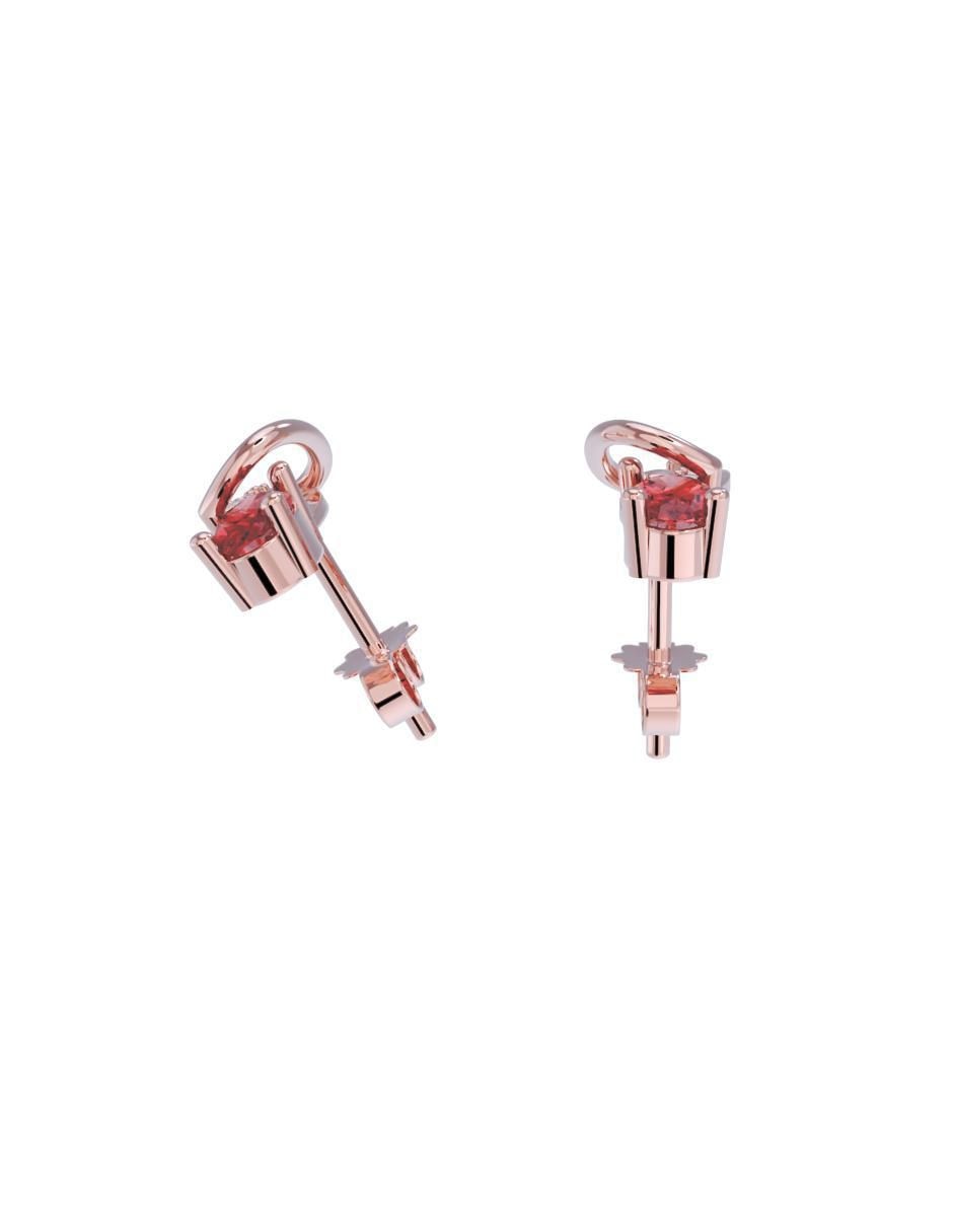 Set de aretes de infinito de oro 10 K con acabado pulido zirconia 2