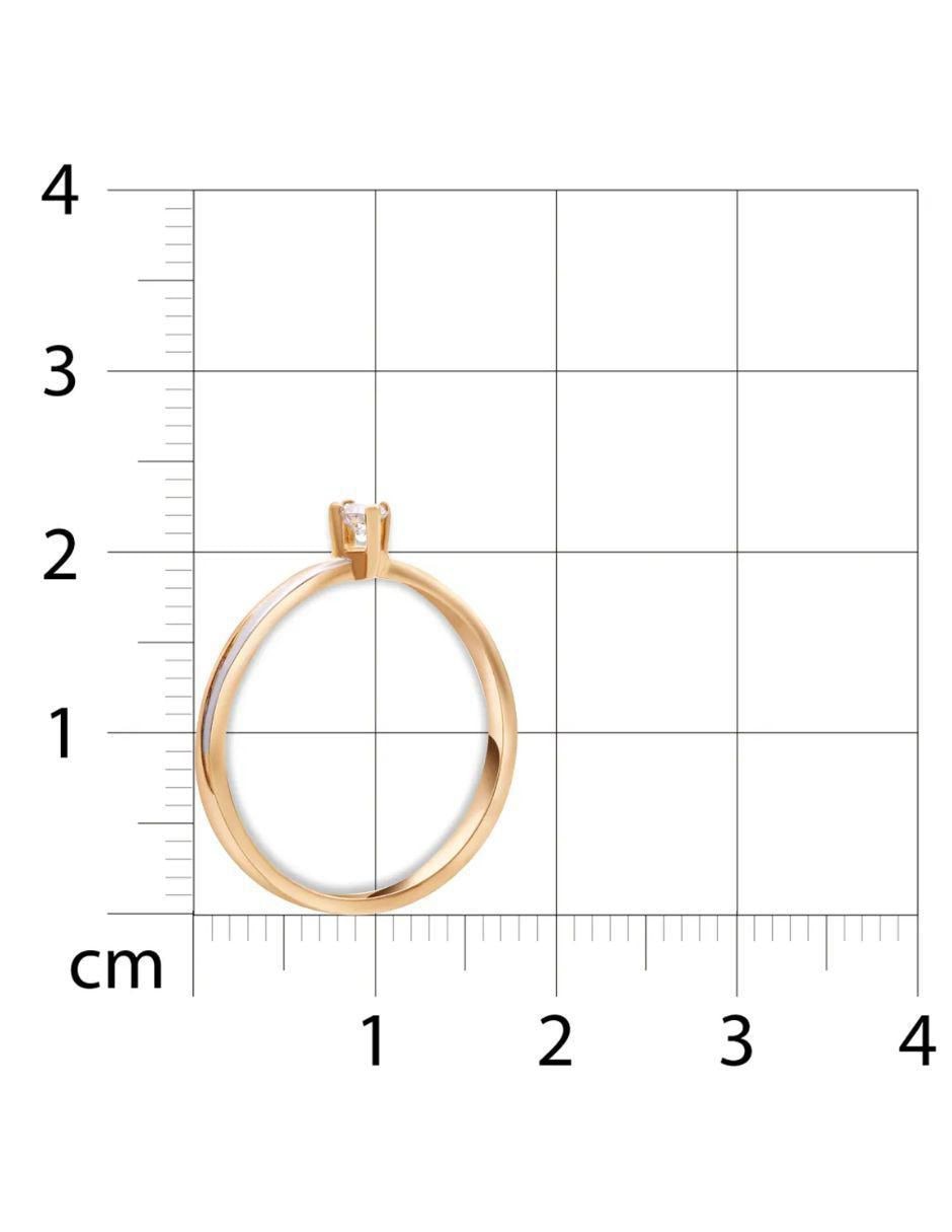 Solitario de oro 14 k diamante 5