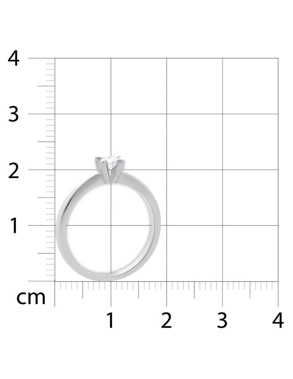 Solitario de oro blanco 14 k diamante 5