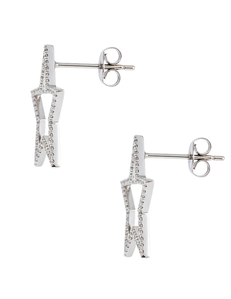 Aretes de estrella de plata P 925 con acabado pavé