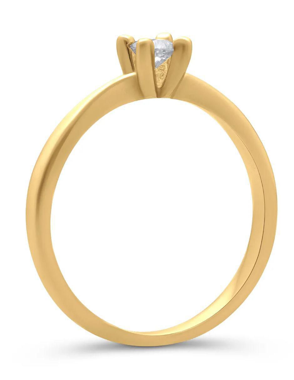 Solitario de oro 14 k Joyerías Bizzarro diamante