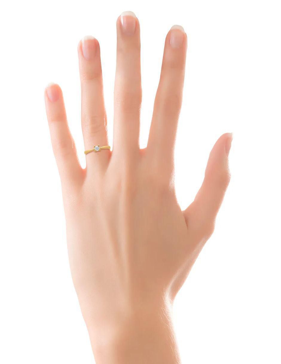 Solitario de oro 14 k Joyerías Bizzarro diamante