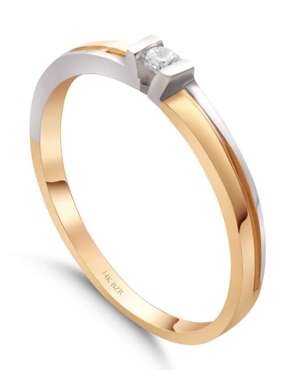 Solitario de oro 14 k diamante Solitario de oro 14 k diamante