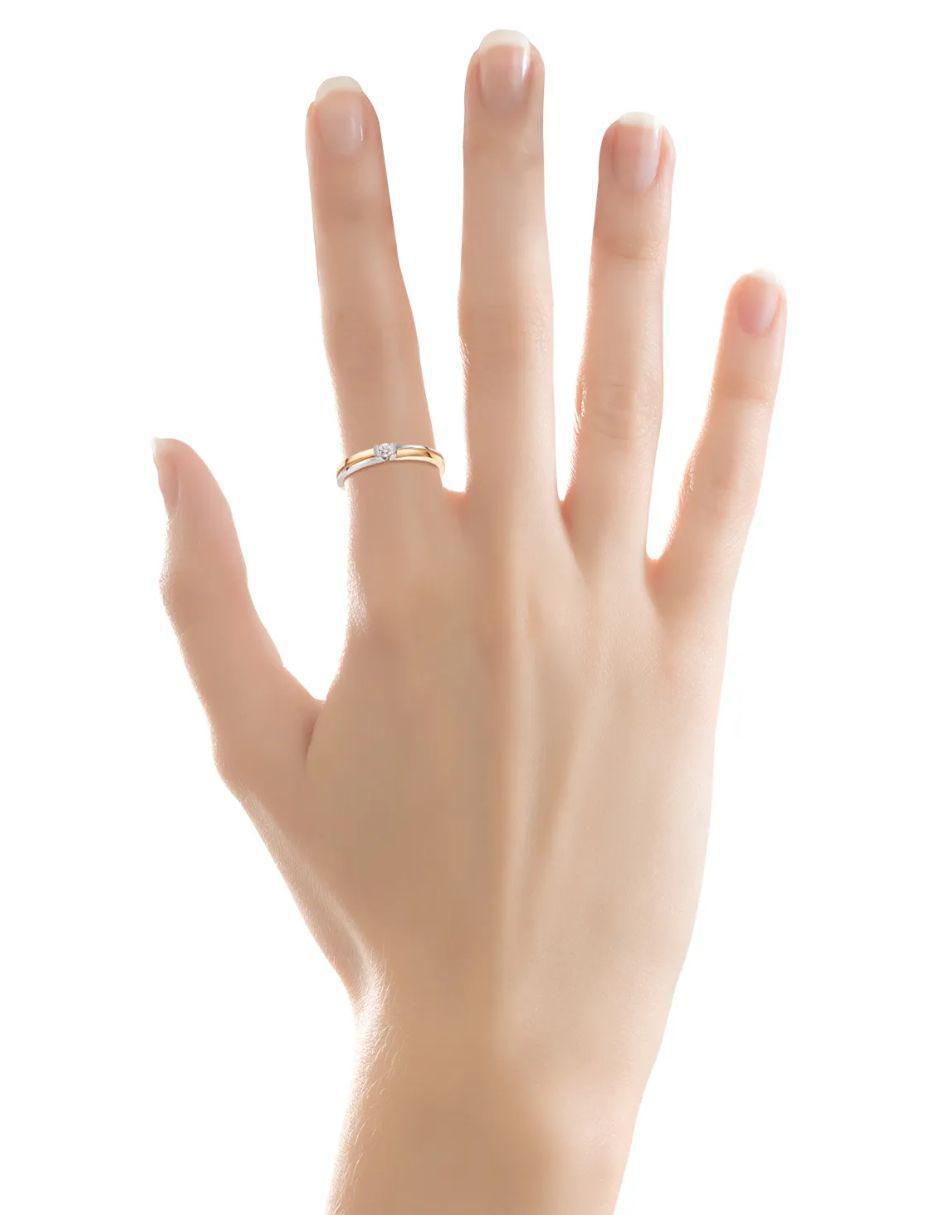 Solitario de oro 14 k diamante 2