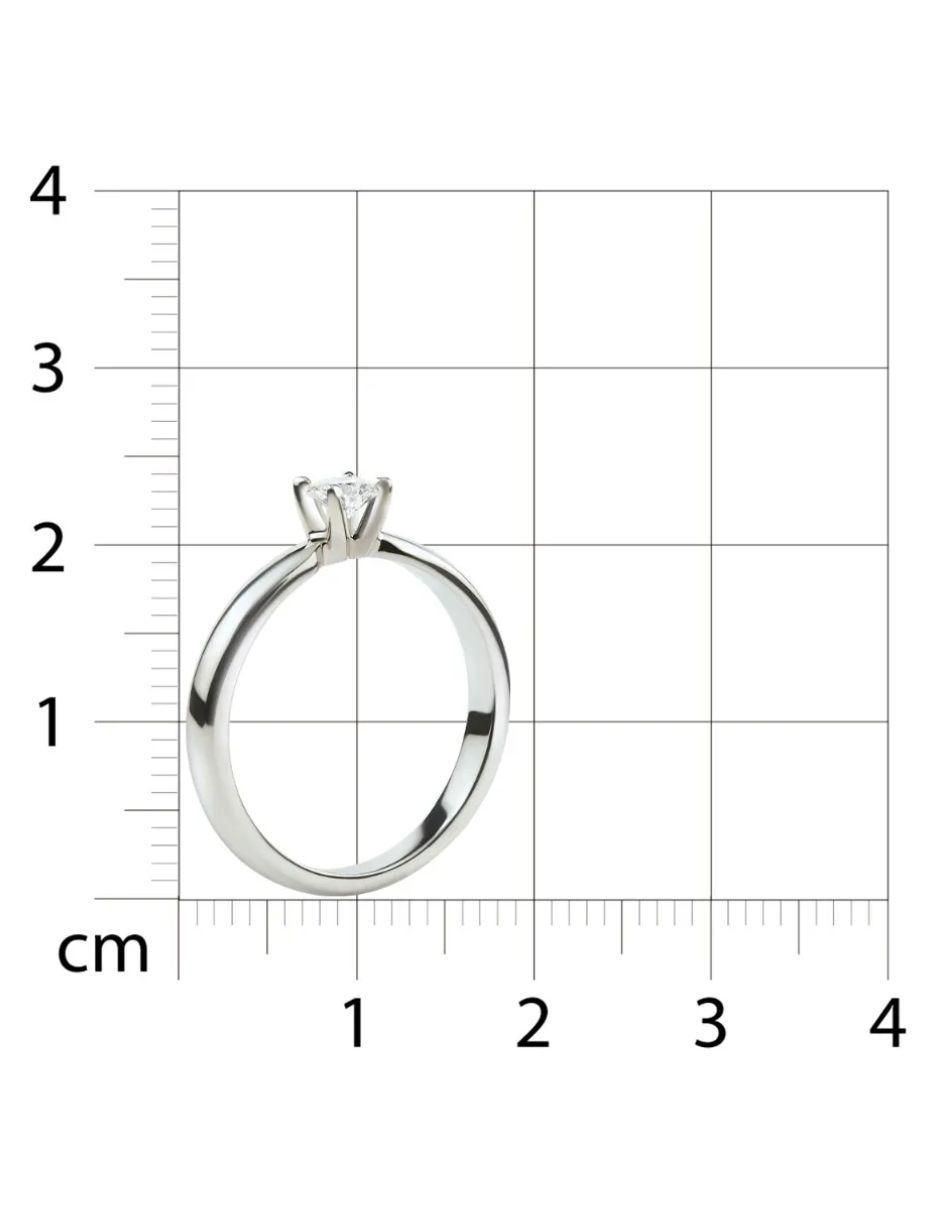 Solitario de oro blanco 14 k diamante 5